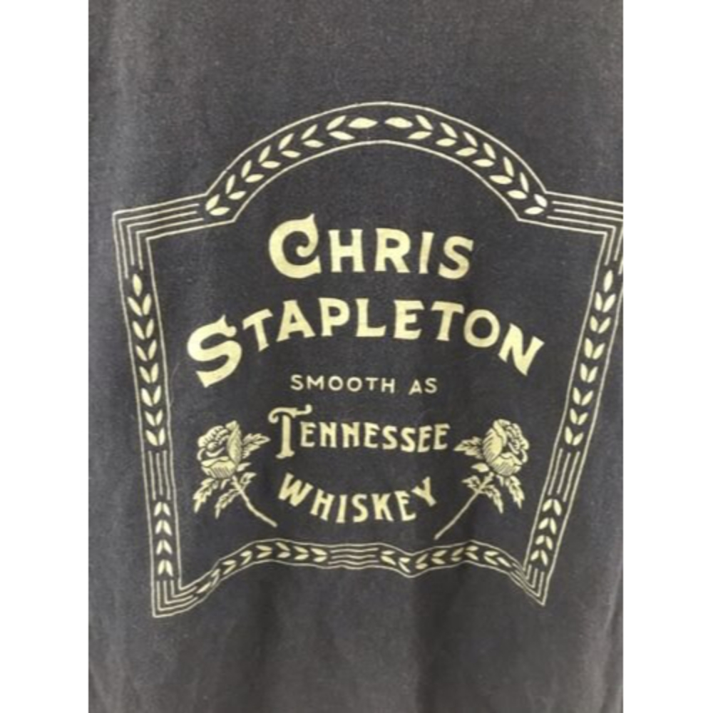 Chris Stapleton Smooth As Tennessee Whiskey Black T-shirt Size Small